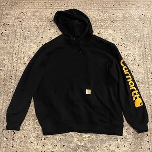 Carhartt Black and Yellow Men's Hoodie